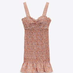 Zara: Floral Smocked Mini Dress-NWT